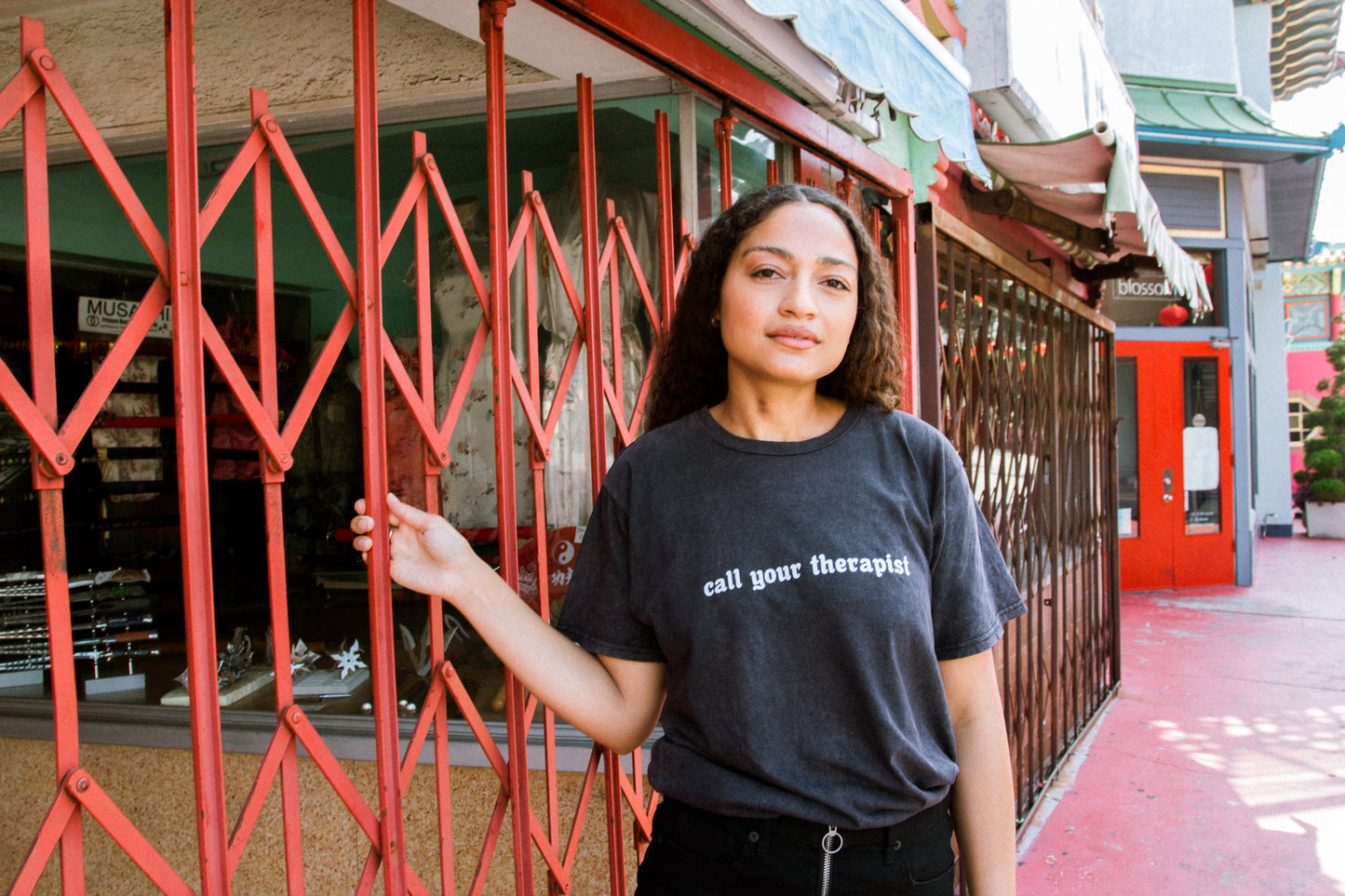 "Call Your Therapist" T-Shirt (Black)